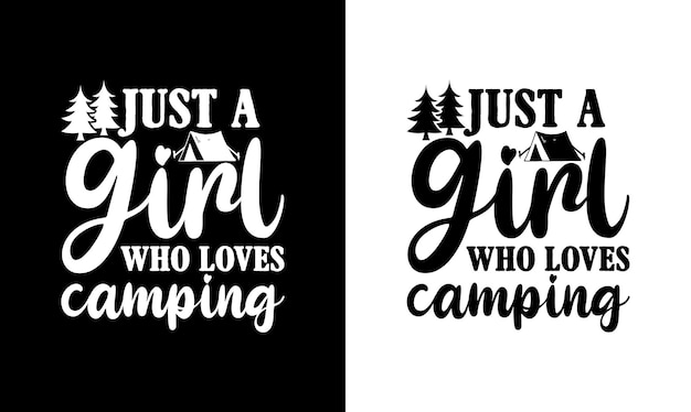 Conception de t-shirt de citation de camping, typographie