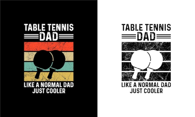 Conception De T-shirt De Citation De Tennis De Table De Ping-pong, Typographie