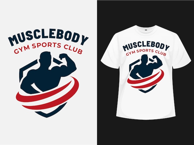 Conception de t-shirt de club de sport de logo de gymnase de forme physique