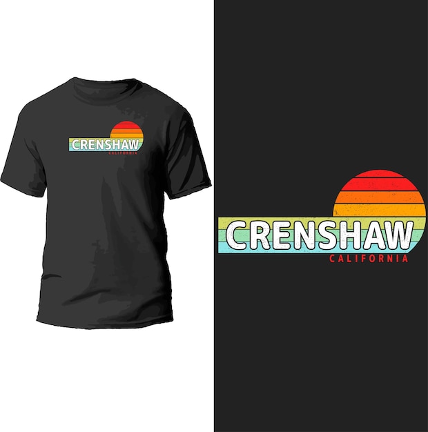 Vecteur conception de t-shirt crenshaw californie.