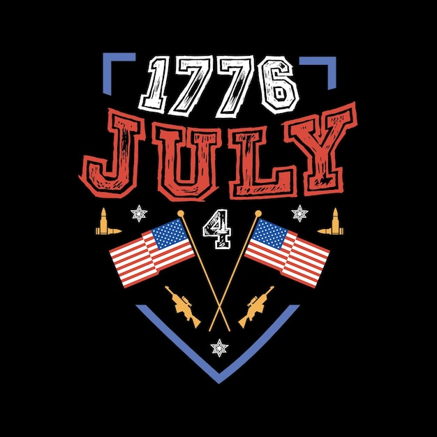 Conception de t-shirt du 4 JUILLET 1776