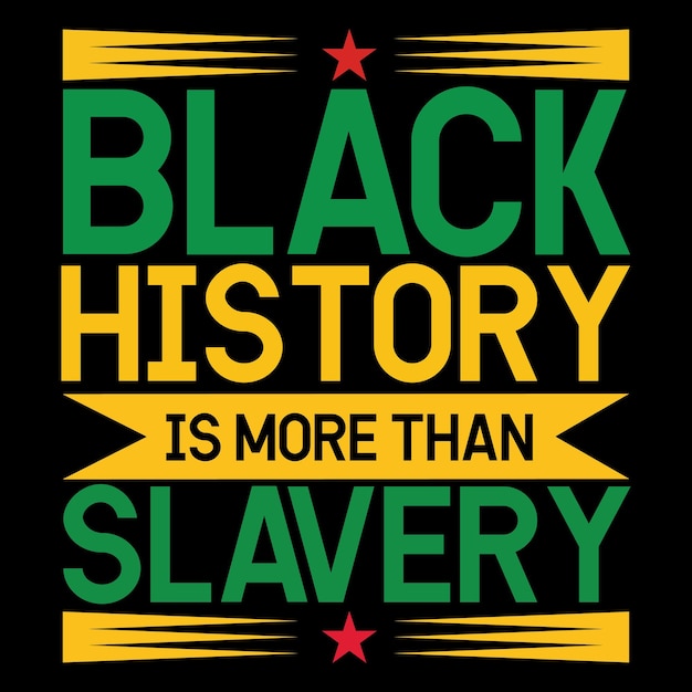 Vecteur conception de t-shirt du mois de l'histoire des noirs