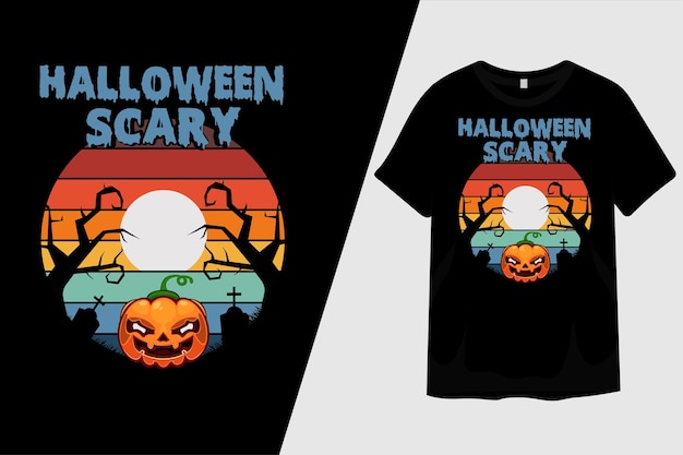 Conception De T-shirt Effrayant D'halloween