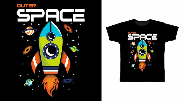 Conception De T-shirt De L'espace Extra-atmosphérique