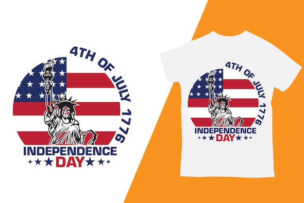 Conception De T-shirt De La Fête De L'indépendance Du 4 Juillet