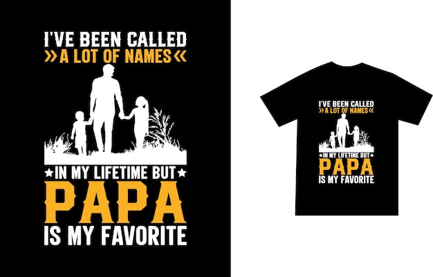 Conception De T-shirt De Fête Des Pères Et Amoureux De Papa Ou De Papa Imprimable