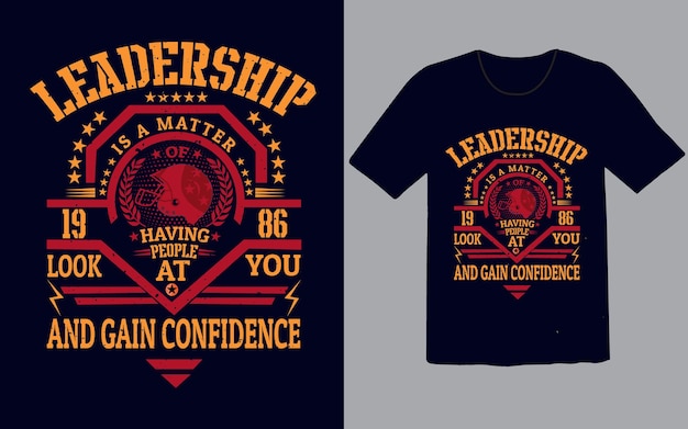 Conception de t-shirt de football de leadership américain