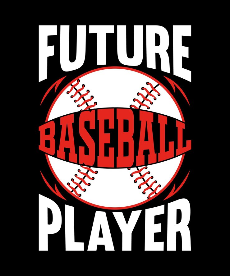 Conception de t-shirt futur joueur de baseball.