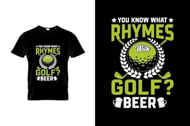 Conception De T-shirt De Golf Ou Conception D'affiche De Golf Ou Illustration De Golf