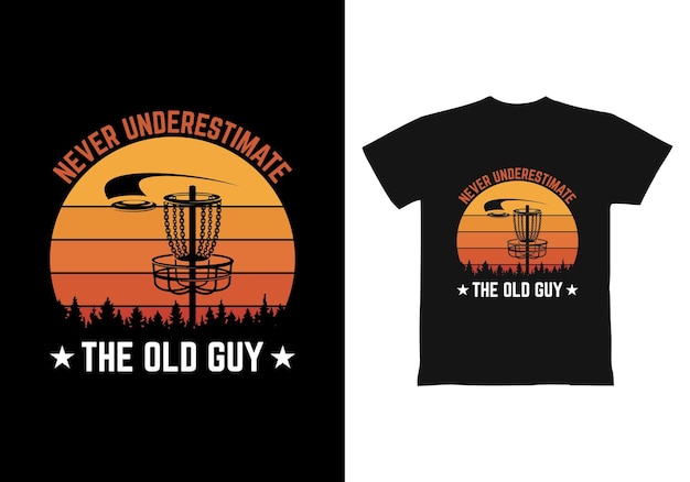 Conception De T-shirt De Golf à Disque