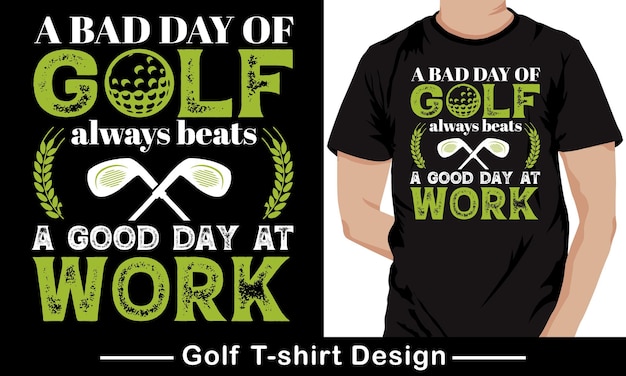 Conception De T-shirt De Golf Ou Vecteur De Typographie De Conception D'affiche De Golf