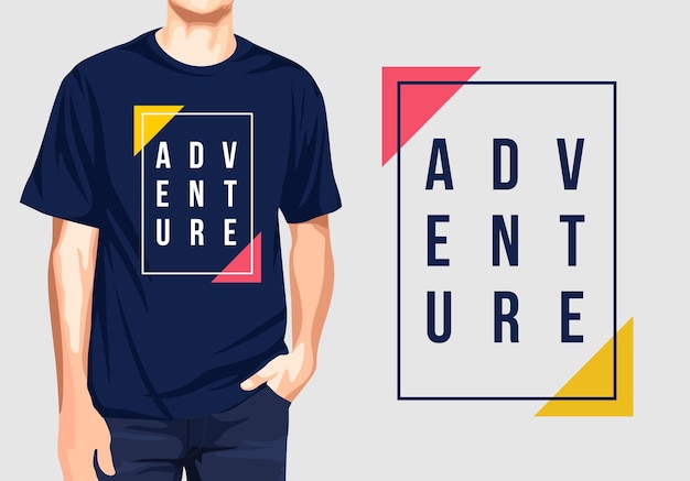 Conception de t-shirt graphique aventure