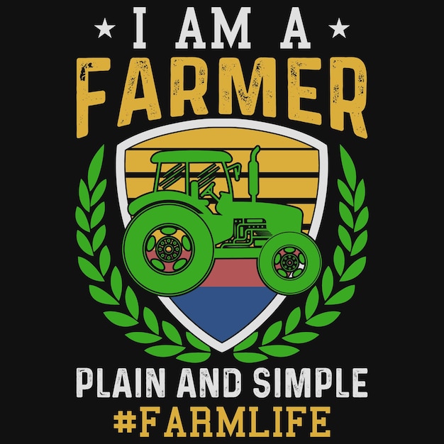 Conception De T-shirt Graphique Vintage De Farmer