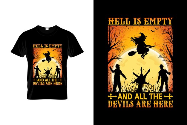 Conception De T-shirt D'halloween Ou Conception D'affiche D'halloween Ou Conception De Chemise D'halloween