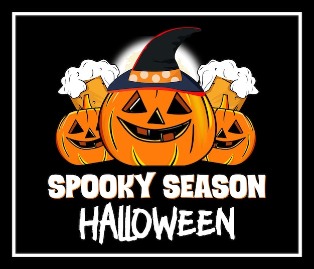 CONCEPTION DE T-SHIRT HALLOWEEN SAISON SPOOKY