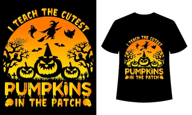 Vecteur conception de t-shirt d'halloween