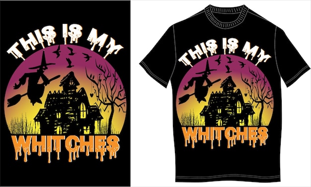 Vecteur conception de t-shirt halloween