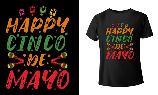 Conception De T-shirt Happy Cinco De Mayo