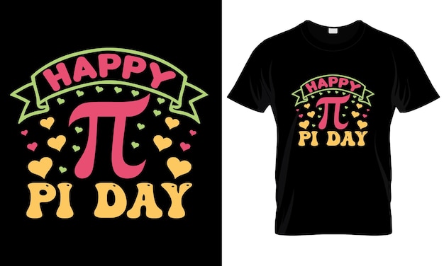 Vecteur conception de t-shirt heureux pi jour t-shirt pi