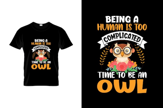 Conception de t-shirt hibou