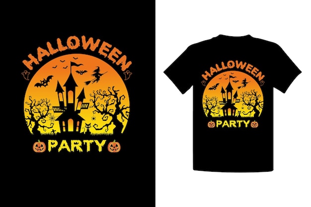 Vecteur conception de t-shirt d'horreur d'halloween