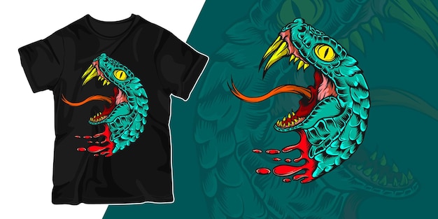 Conception De T-shirt Illustration Illustration Serpent