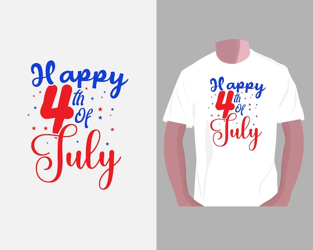 Conception De T-shirt Joyeux 4 Juillet