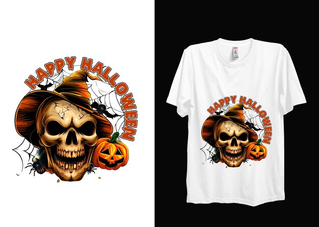 Vecteur conception de t-shirt joyeux halloween