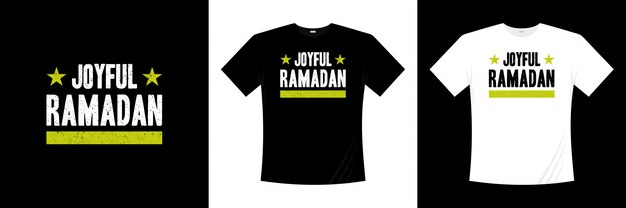 Conception De T-shirt Joyeux Ramadan Typographie