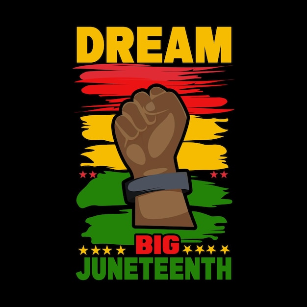 Vecteur conception de t-shirt juneteenth