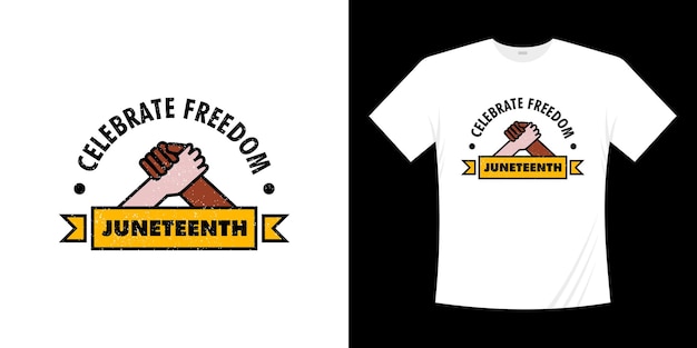 Vecteur conception de t-shirt juneteenth