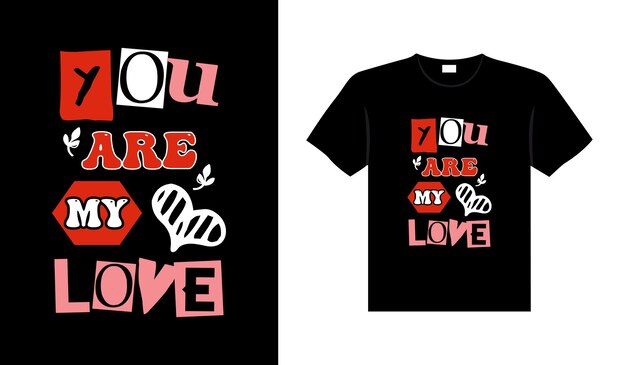 Vecteur conception de t-shirt de lettrage de mariage mignon typographie saint-valentin