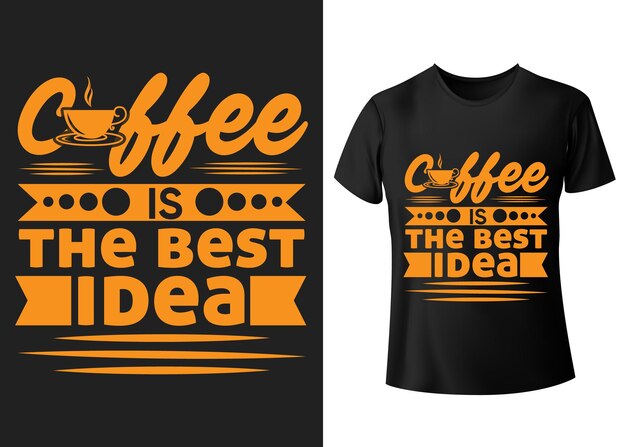Conception de t-shirt de lettrage à la mode de typographie vintage de café