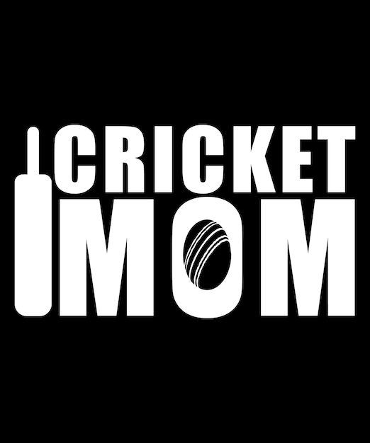 Conception de t-shirt de maman de cricket