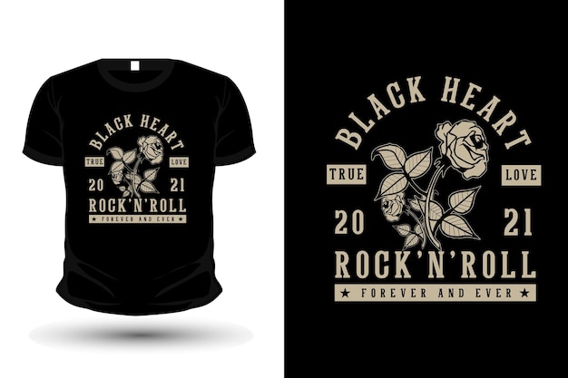 Conception De T-shirt De Marchandise De Typographie Rock And Roll