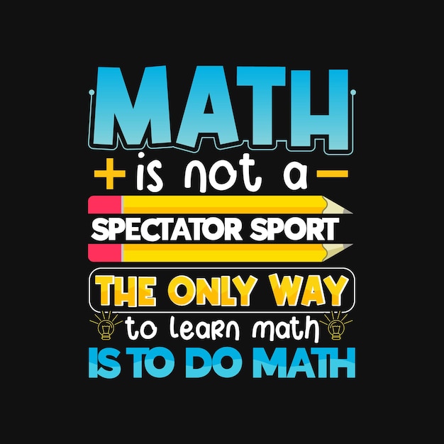 Conception de T-shirt Mathématiques