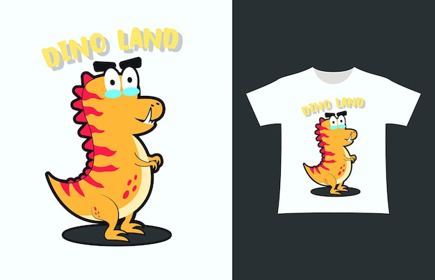 Conception De T-shirt Mignon Dino Land