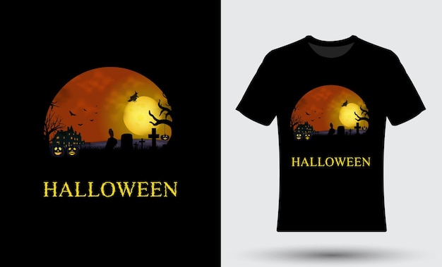 Conception de t-shirt à la mode moderne Happy Halloween