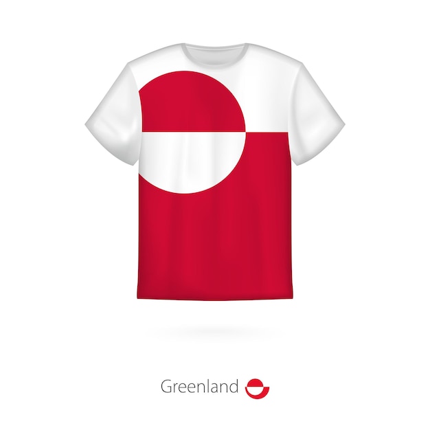 Conception De T-shirt Avec Le Modèle De Vecteur De Drapeau Du Groenland Tshirt