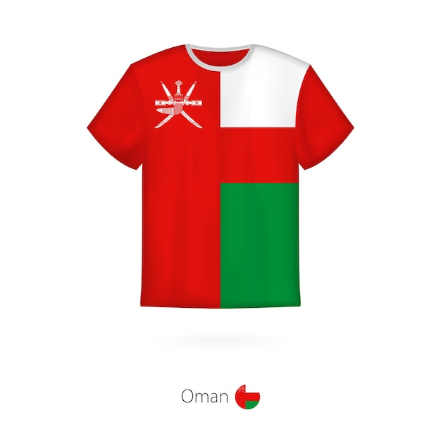 Conception de t-shirt avec le modèle de vecteur de drapeau d'Oman Tshirt