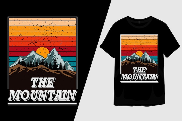 La Conception De T-shirt De Montagne