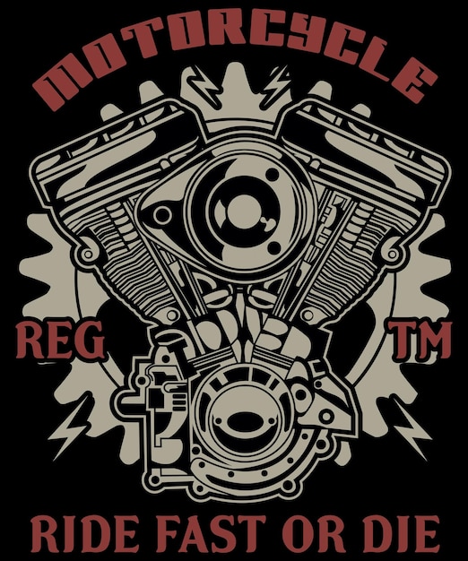 Conception De T-shirt De Motard