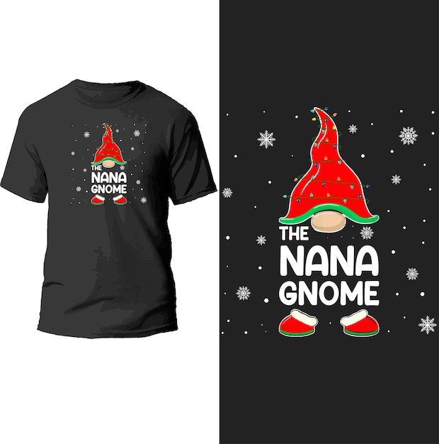 Vecteur la conception de t-shirt nana gnome.