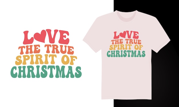 Vecteur conception de t-shirt de noël d'amour