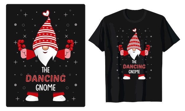 Conception De T-shirt De Noël De Gnomes De Noël