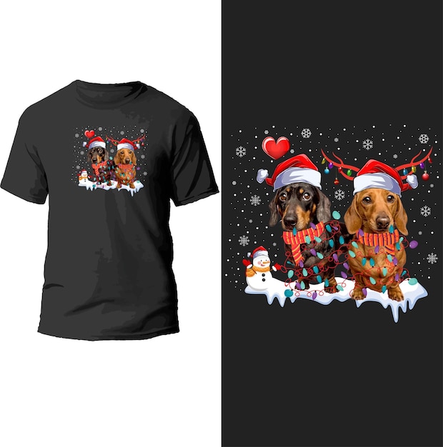 Vecteur conception de t-shirt de noël.