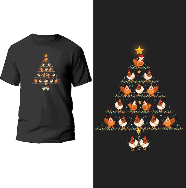 Vecteur conception de t-shirt de noël.