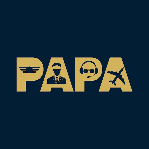 Conception De T-shirt Papa Pilote