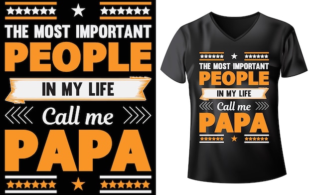 Vecteur conception de t-shirt papa