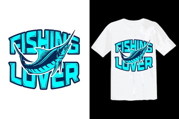Vecteur conception de t-shirt de pêche amateur de pêche